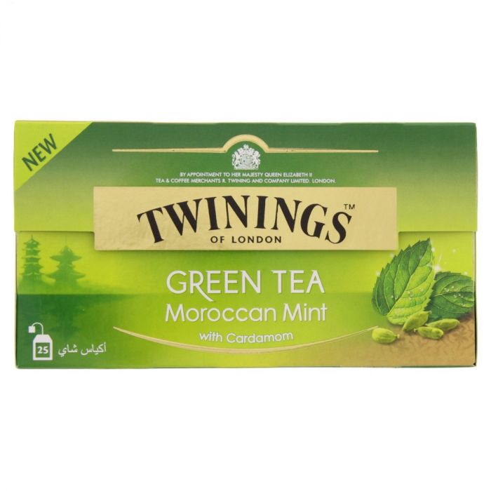 وقود متى بناء  Twininngs Green Tea Moroccan Mint 25 Teabags
